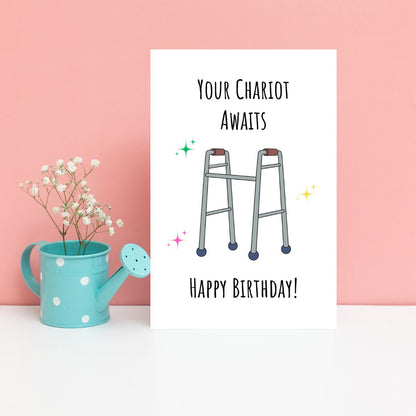 Funny Walker Birthday Card