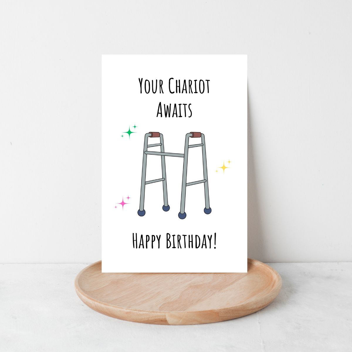 Funny Walker Birthday Card