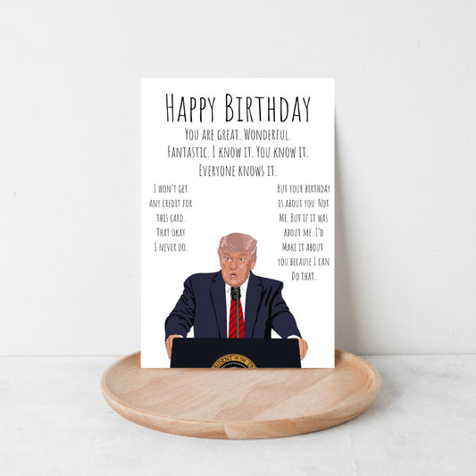 Funny trump Birthday Card