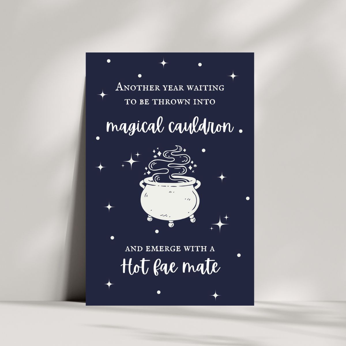 Thrown into the Cauldron Birthday Card, Romantasy Fae Mate