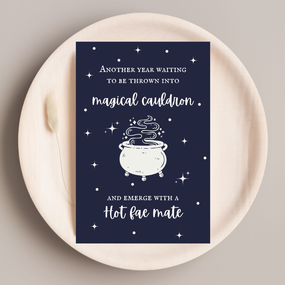 Thrown into the Cauldron Birthday Card, Romantasy Fae Mate