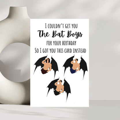 Bat Boys ACOTAR Birthday Greeting Card, Rhysand Azriel Cassian Birthday Card, Bookish Birthday Card, Booktok Card