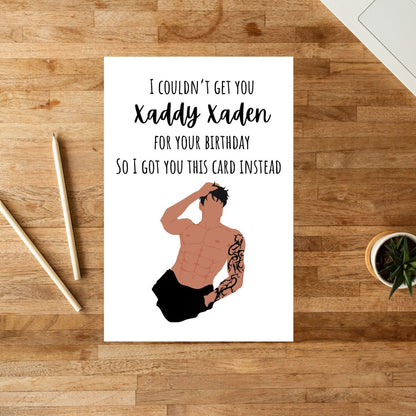 Printable Xaden Riorson Card, Bookish Funny Birthday Card for Her, Book Lover Gift, BookTok Gift, Personalized Birthday Card for Her