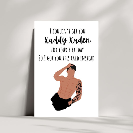 Printable Xaden Riorson Card, Bookish Funny Birthday Card for Her, Book Lover Gift, BookTok Gift, Personalized Birthday Card for Her