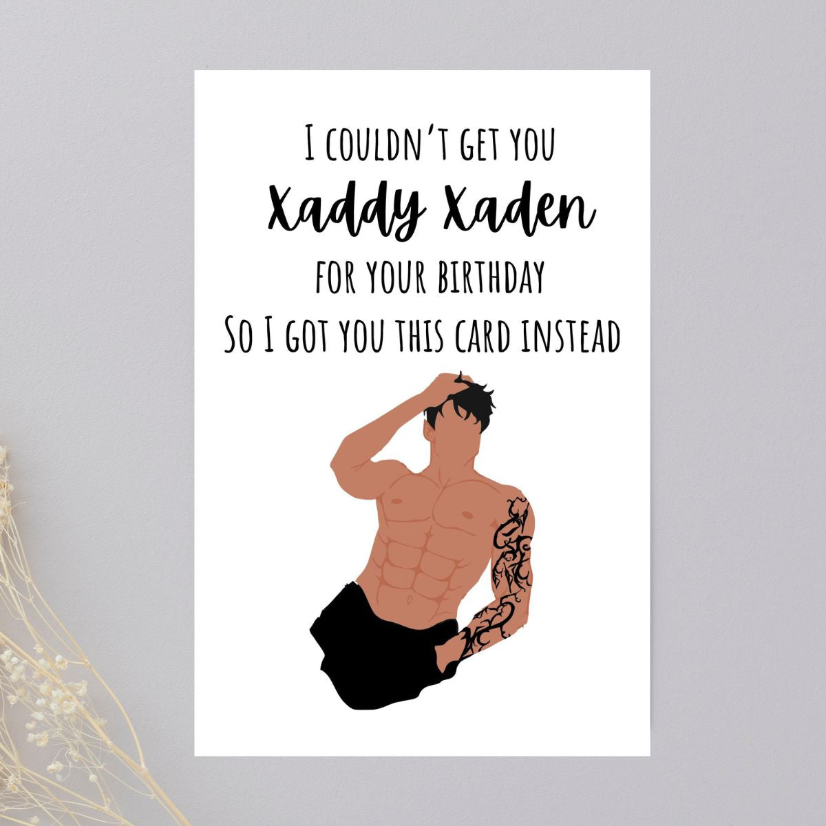 "Xaddy Xaden Birthday Card 🔥 | Fourth Wing-Inspired & Hotter Than Wingleader Training