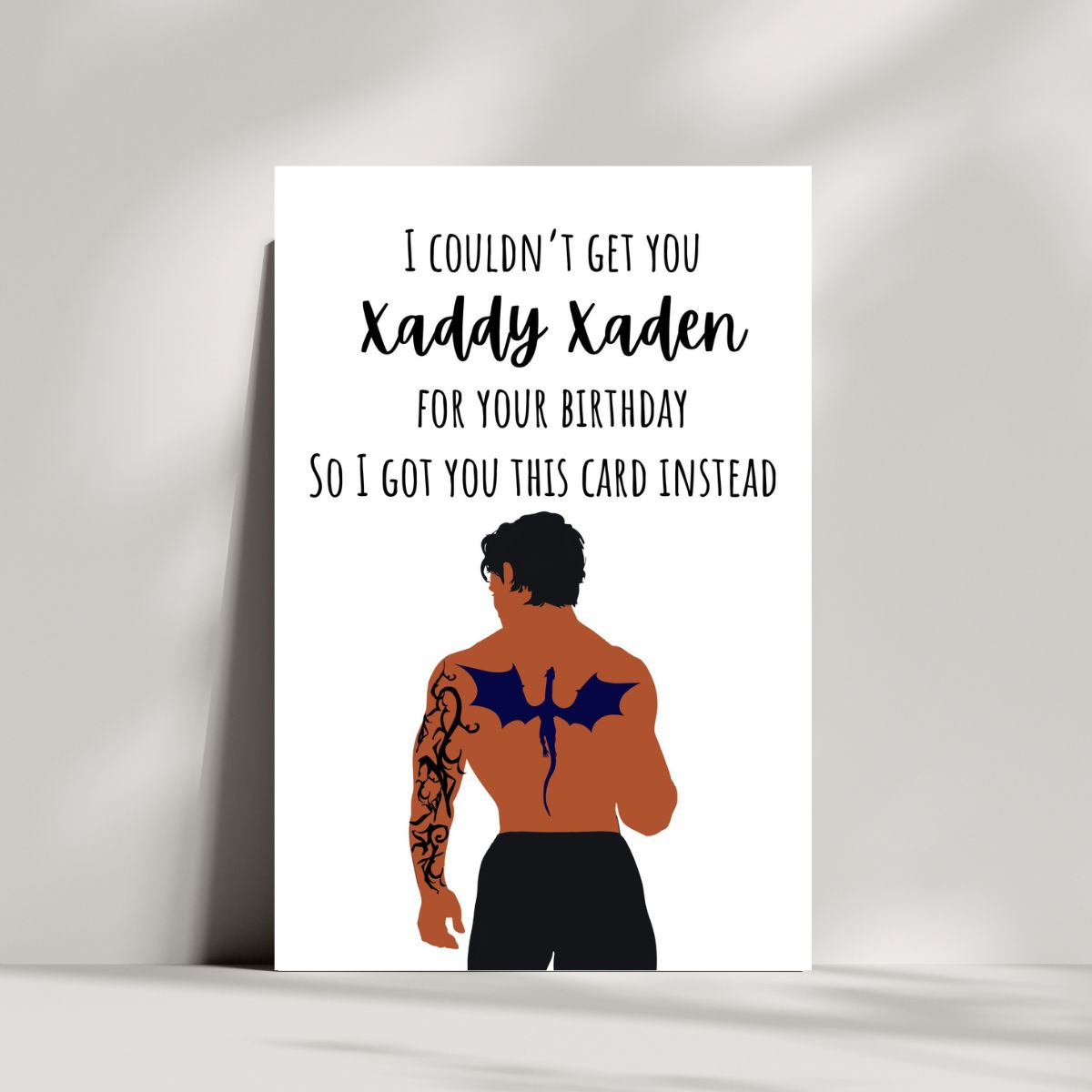 Printable Xaden Riorson Card, Bookish Funny Birthday Card for Her, Book Lover Gift, BookTok Gift, Personalized Birthday Card for Her