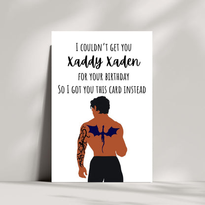 Printable Xaden Riorson Card, Bookish Funny Birthday Card for Her, Book Lover Gift, BookTok Gift, Personalized Birthday Card for Her
