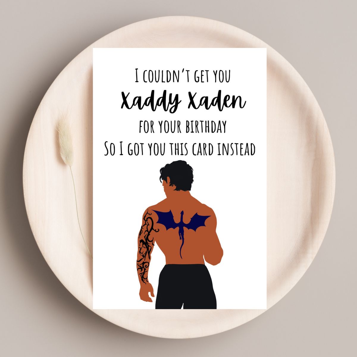 Printable Xaden Riorson Card, Bookish Funny Birthday Card for Her, Book Lover Gift, BookTok Gift, Personalized Birthday Card for Her