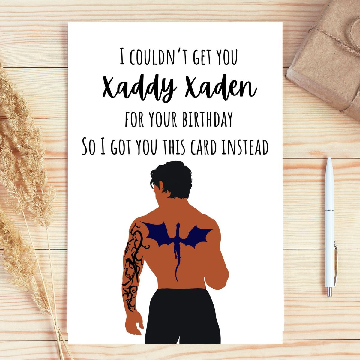 Printable Xaden Riorson Card, Bookish Funny Birthday Card for Her, Book Lover Gift, BookTok Gift, Personalized Birthday Card for Her