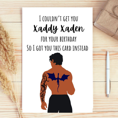 Printable Xaden Riorson Card, Bookish Funny Birthday Card for Her, Book Lover Gift, BookTok Gift, Personalized Birthday Card for Her
