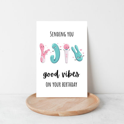 Funny Vibrator Birthday Card