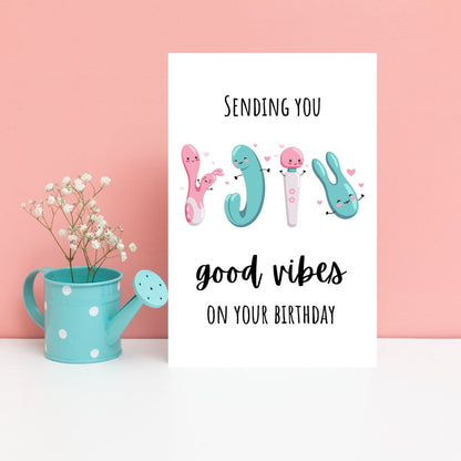 Funny Vibrator Birthday Card