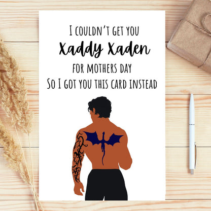 Xaden Riorson Mother's Day Greeting Card, Fourth Wing Mother's Day Card, Booktok Card for Mom, Bookish Gift for Mom