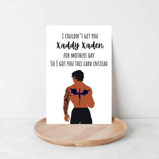 Xaden Riorson Mother's Day Greeting Card, Fourth Wing Mother's Day Card, Booktok Card for Mom, Bookish Gift for Mom