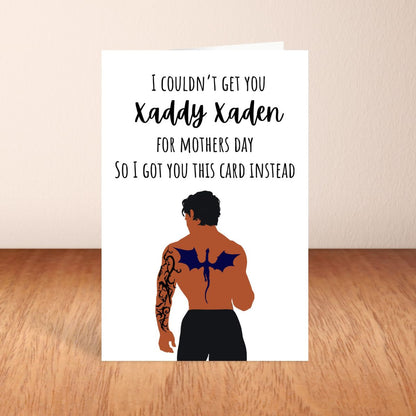 Printable Xaden Riorson Mother's Day Greeting Card, Fourth Wing Mother's Day Card