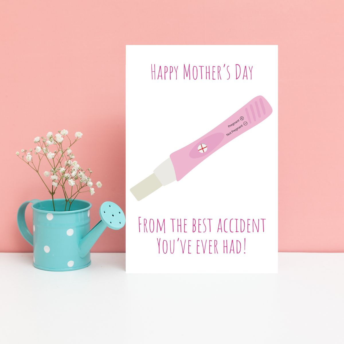 Printable Happy Mother’s Day from Your Favorite Accident – Funny Pregnancy Test Card – Rude Hilarious Mother’s Day Greeting for Mom