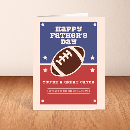 Retro Football Father's Day Greeting Card