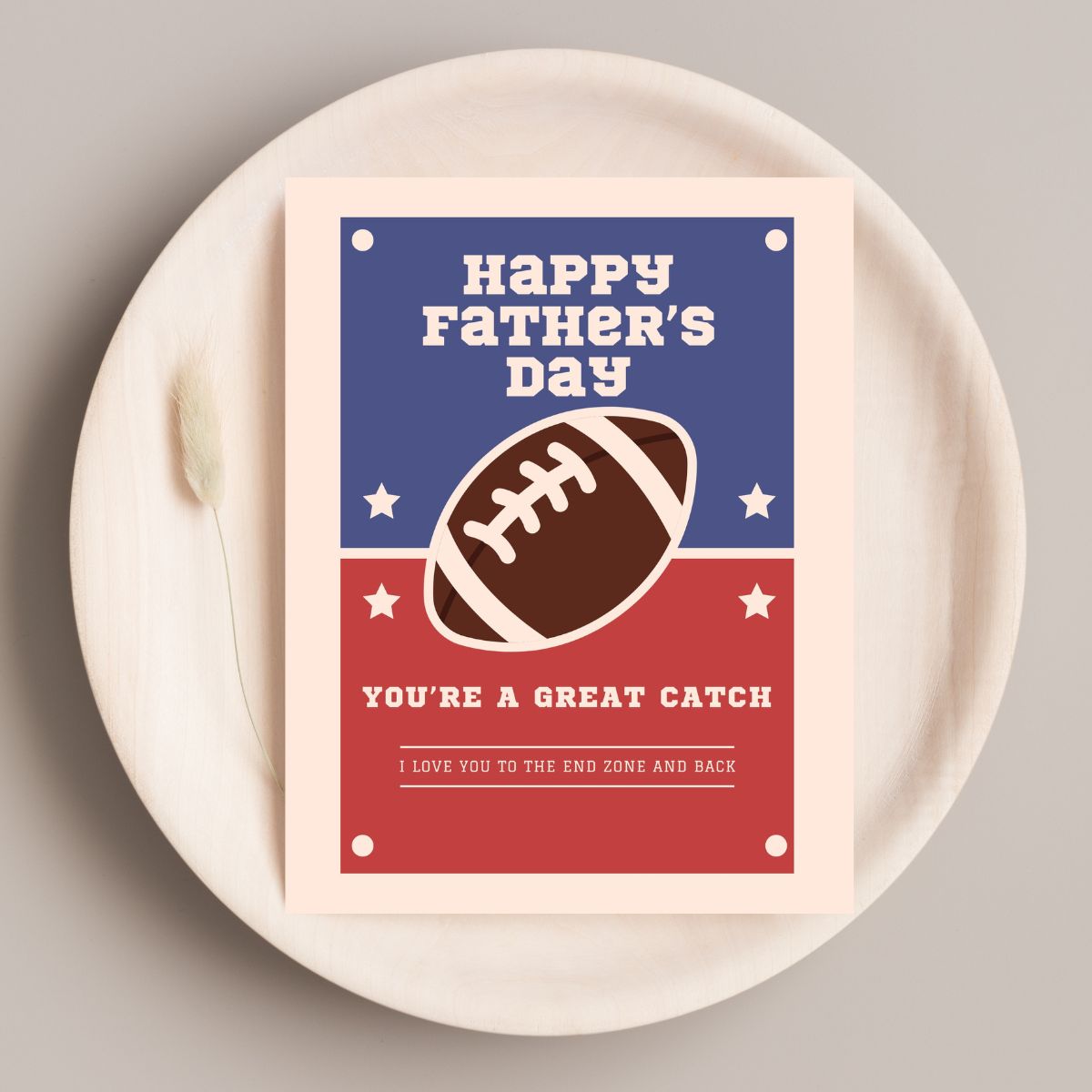 Retro Football Father's Day Greeting Card