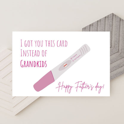 I Got You This Card Instead Of Grandkids, Funny Father's Day Card, Rude Dad Day Greeting, Hilarious Dad Gift, Humorous Card