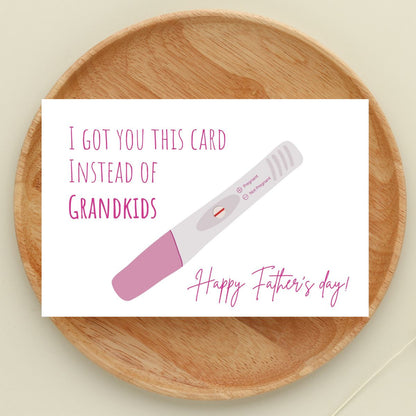 I Got You This Card Instead Of Grandkids, Funny Father's Day Card, Rude Dad Day Greeting, Hilarious Dad Gift, Humorous Card