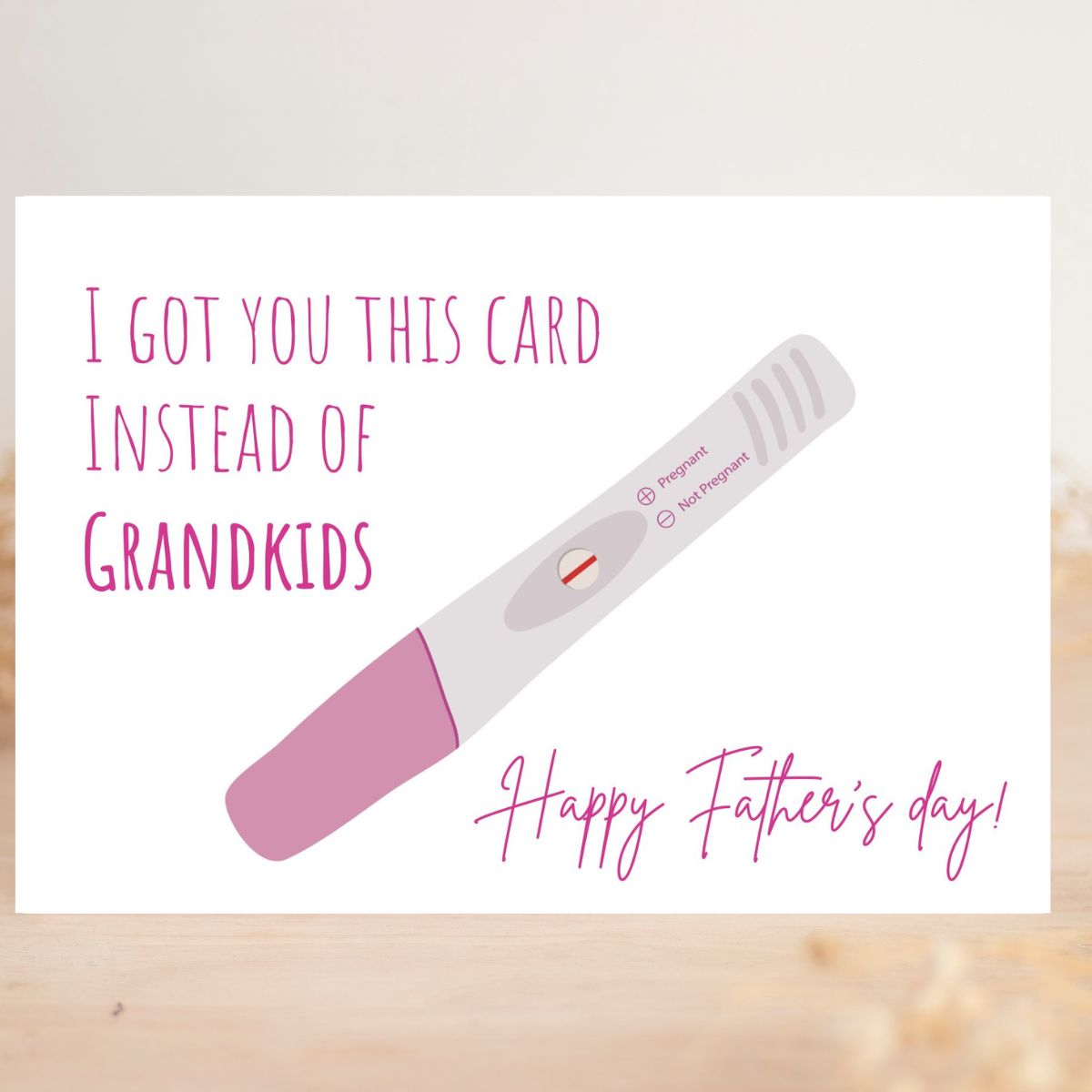I Got You This Card Instead Of Grandkids, Funny Father's Day Card, Rude Dad Day Greeting, Hilarious Dad Gift, Humorous Card