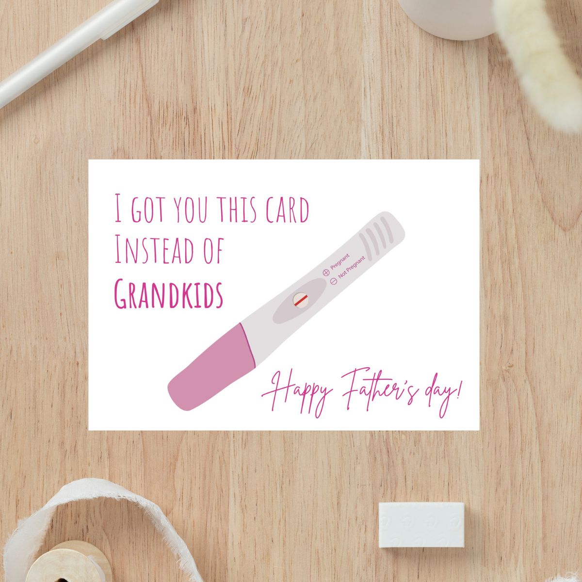 I Got You This Card Instead Of Grandkids, Funny Father's Day Card, Rude Dad Day Greeting, Hilarious Dad Gift, Humorous Card