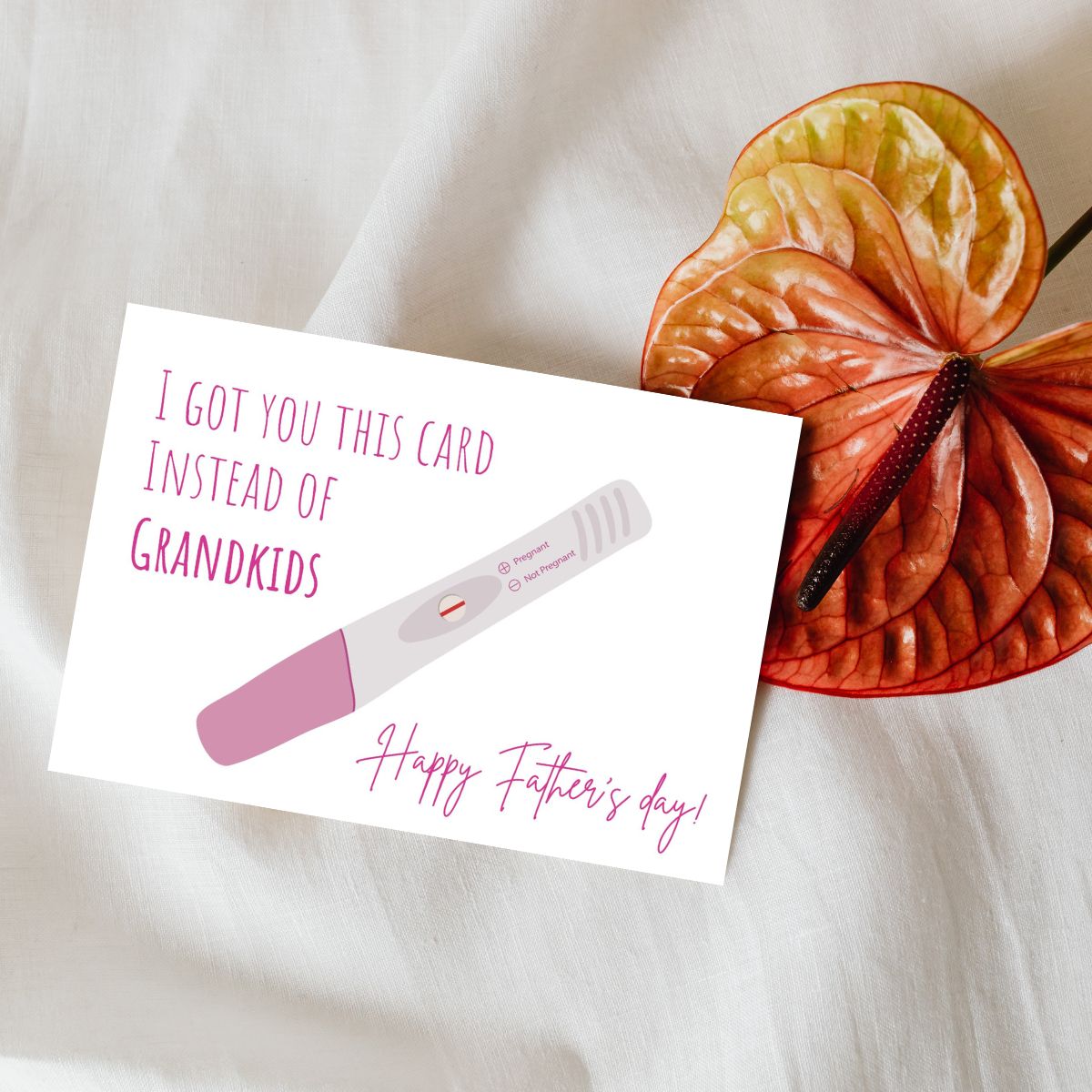 I Got You This Card Instead Of Grandkids, Funny Father's Day Card, Rude Dad Day Greeting, Hilarious Dad Gift, Humorous Card