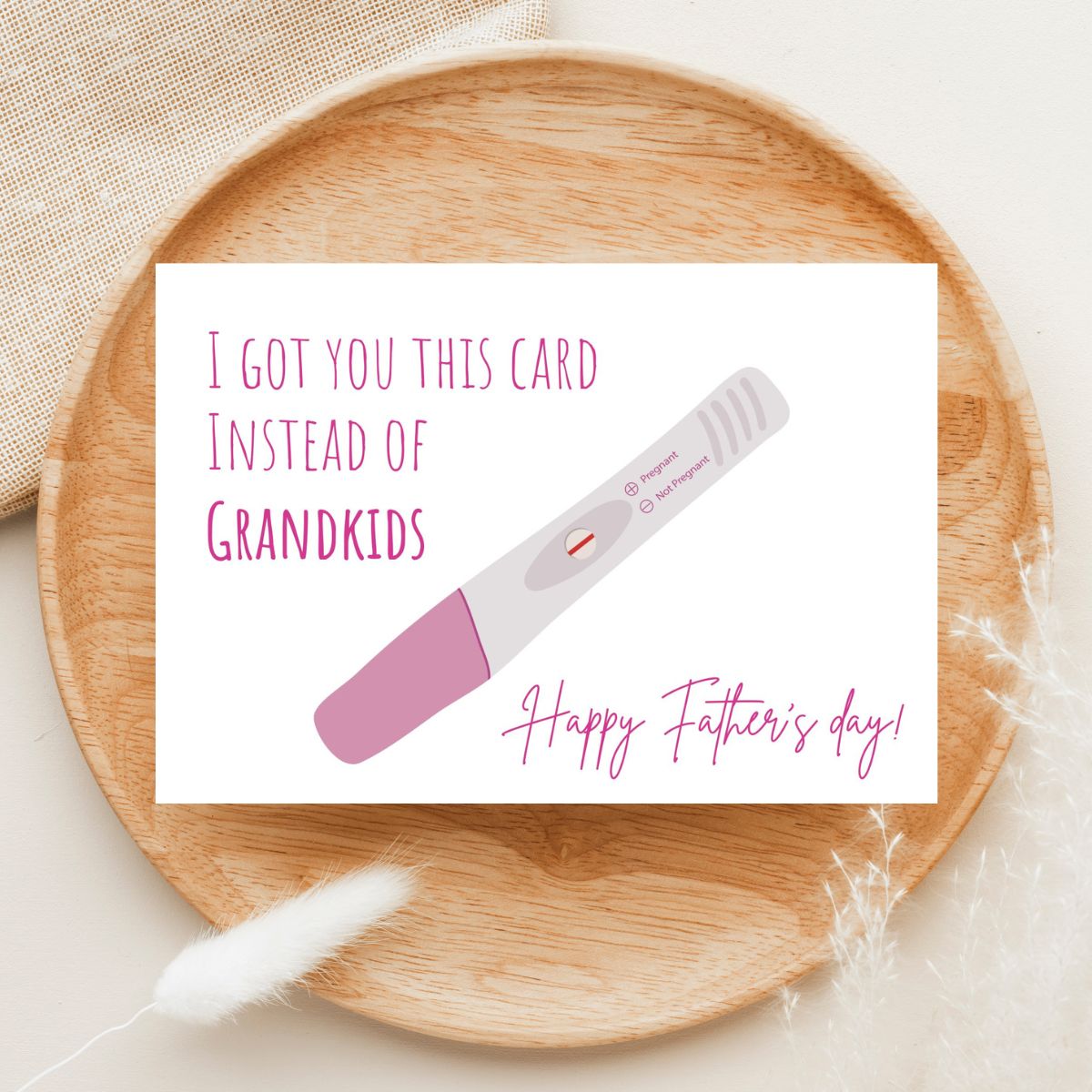 I Got You This Card Instead Of Grandkids, Funny Father's Day Card, Rude Dad Day Greeting, Hilarious Dad Gift, Humorous Card