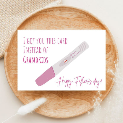 I Got You This Card Instead Of Grandkids, Funny Father's Day Card, Rude Dad Day Greeting, Hilarious Dad Gift, Humorous Card