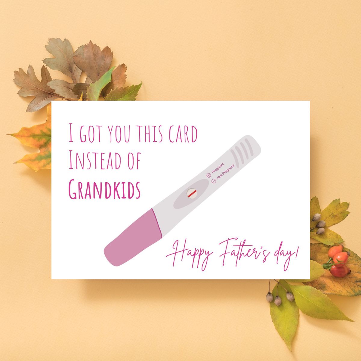 I Got You This Card Instead Of Grandkids, Funny Father's Day Card, Rude Dad Day Greeting, Hilarious Dad Gift, Humorous Card