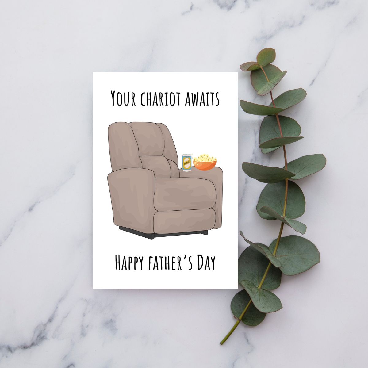 Funny Recliner Father's Day Greeting Card