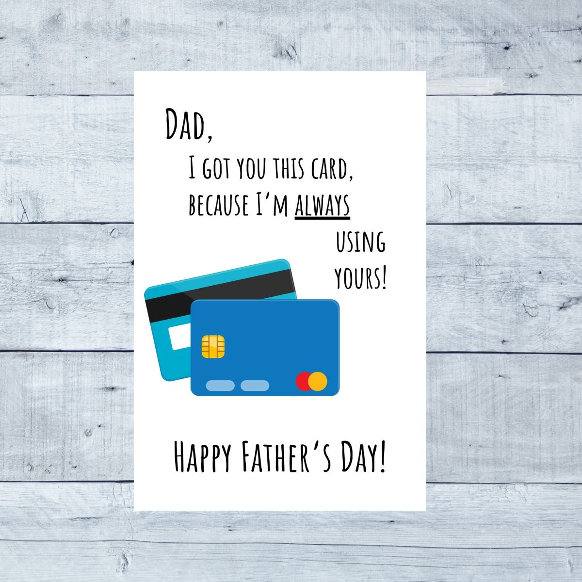 Funny Credit Card Father's Day Card