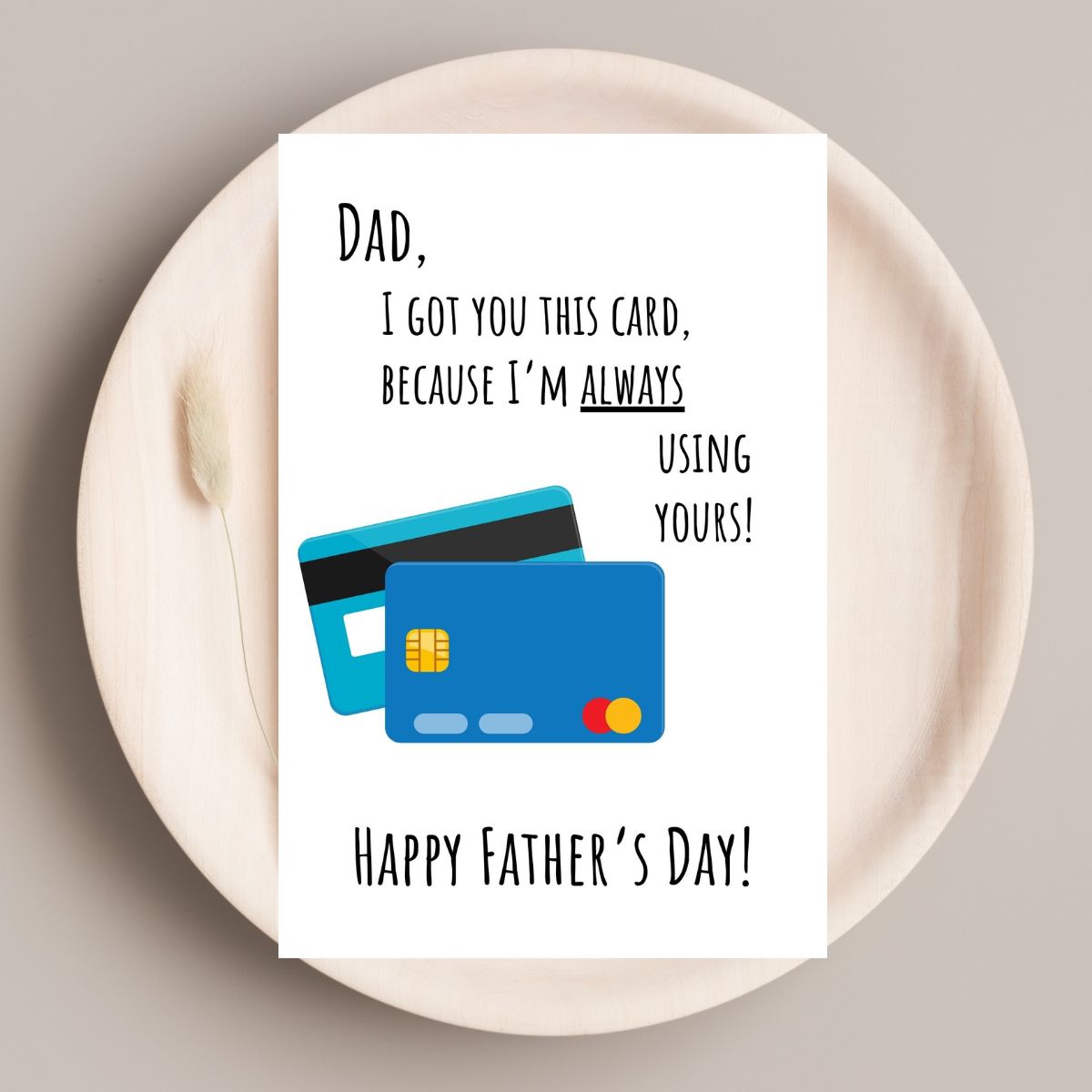Funny Credit Card Father's Day Card