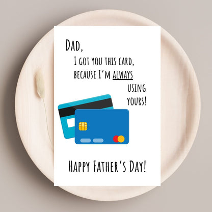 Funny Credit Card Father's Day Card