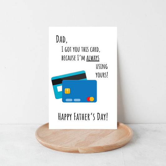 Funny Credit Card Father's Day Card
