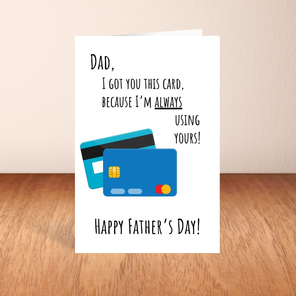 Funny Credit Card Father's Day Card