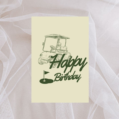 Golf Birthday Card for Him – Funny Birthday Card for Dad, Father-in-Law, or Grandpa – Cute Golfer Greeting Card for Men's Birthday