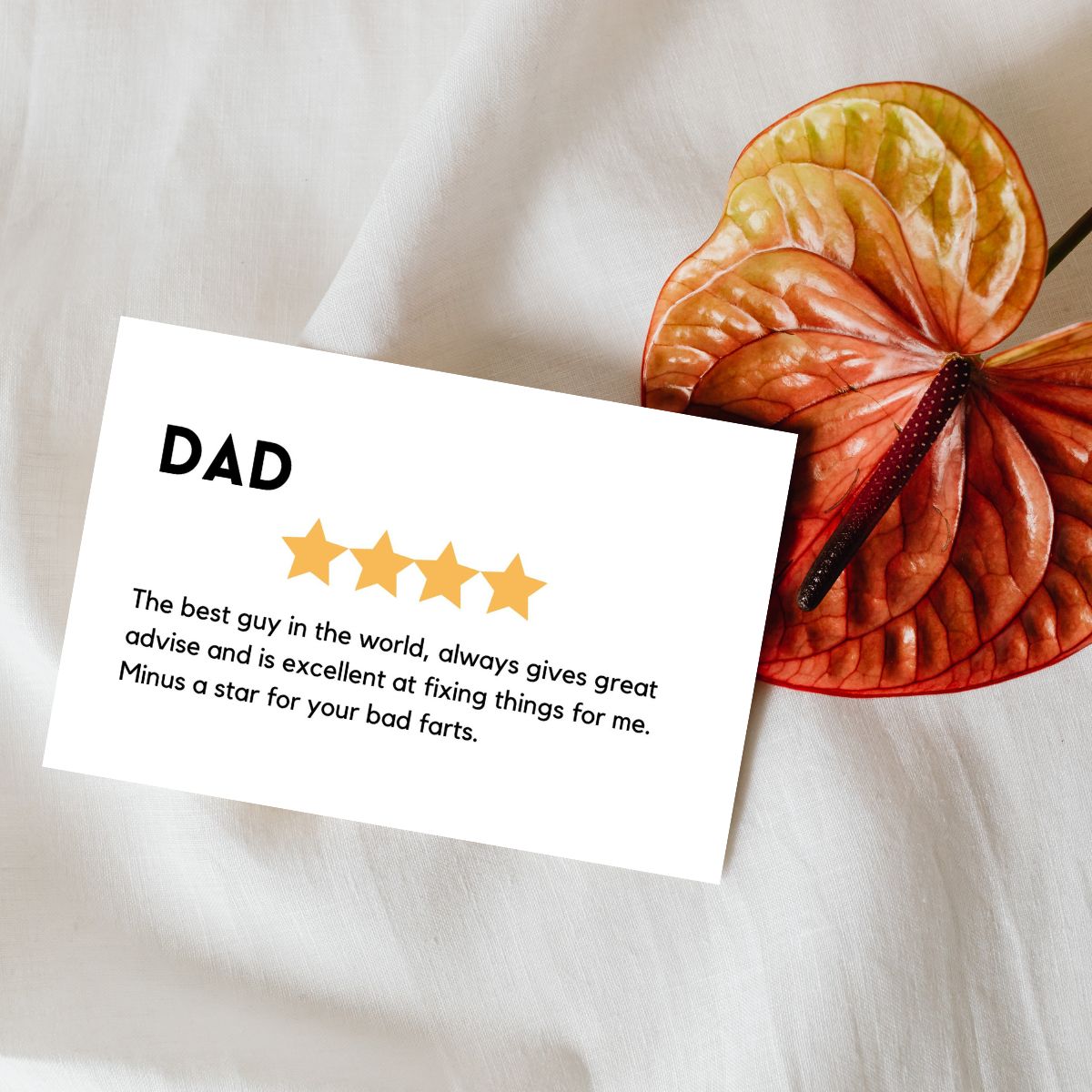 Dad Rating Father's Day Greeting Card