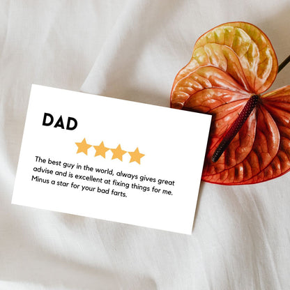 Dad Rating Father's Day Greeting Card