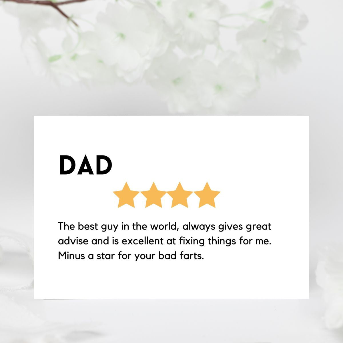 Dad Rating Father's Day Greeting Card