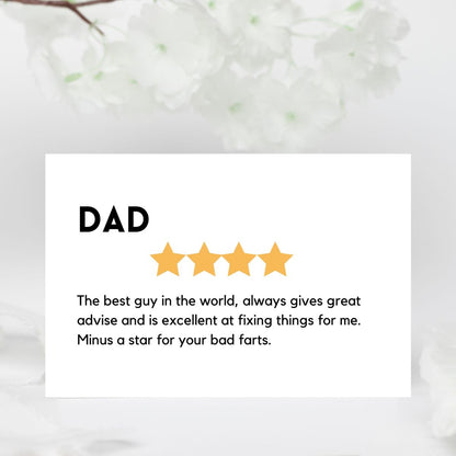 Dad Rating Father's Day Greeting Card