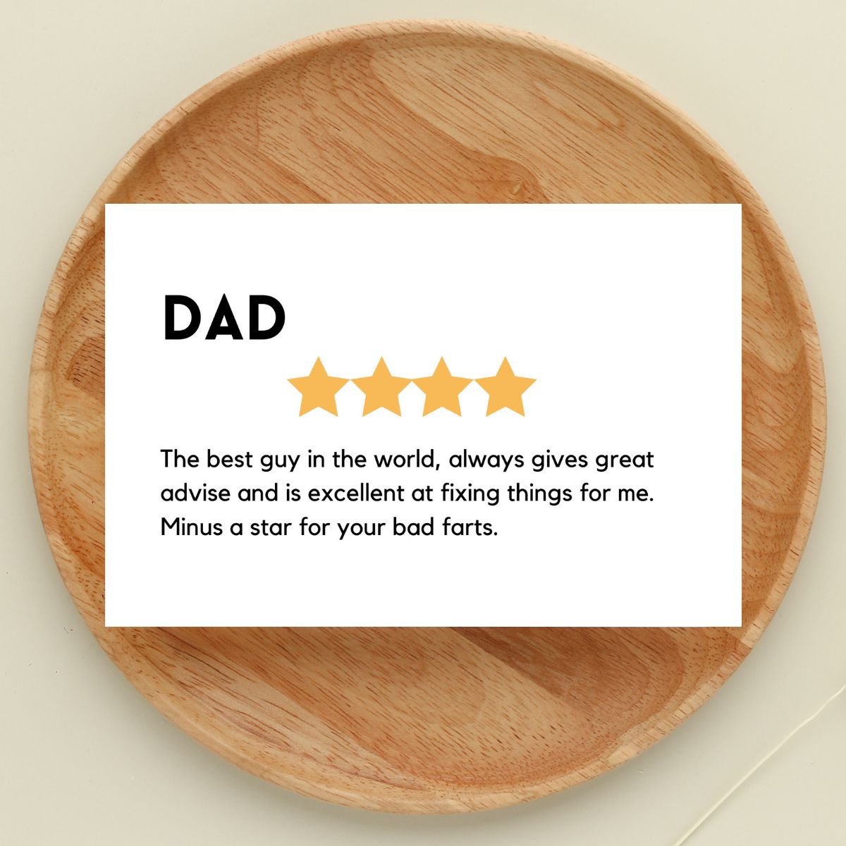 Dad Rating Father's Day Greeting Card