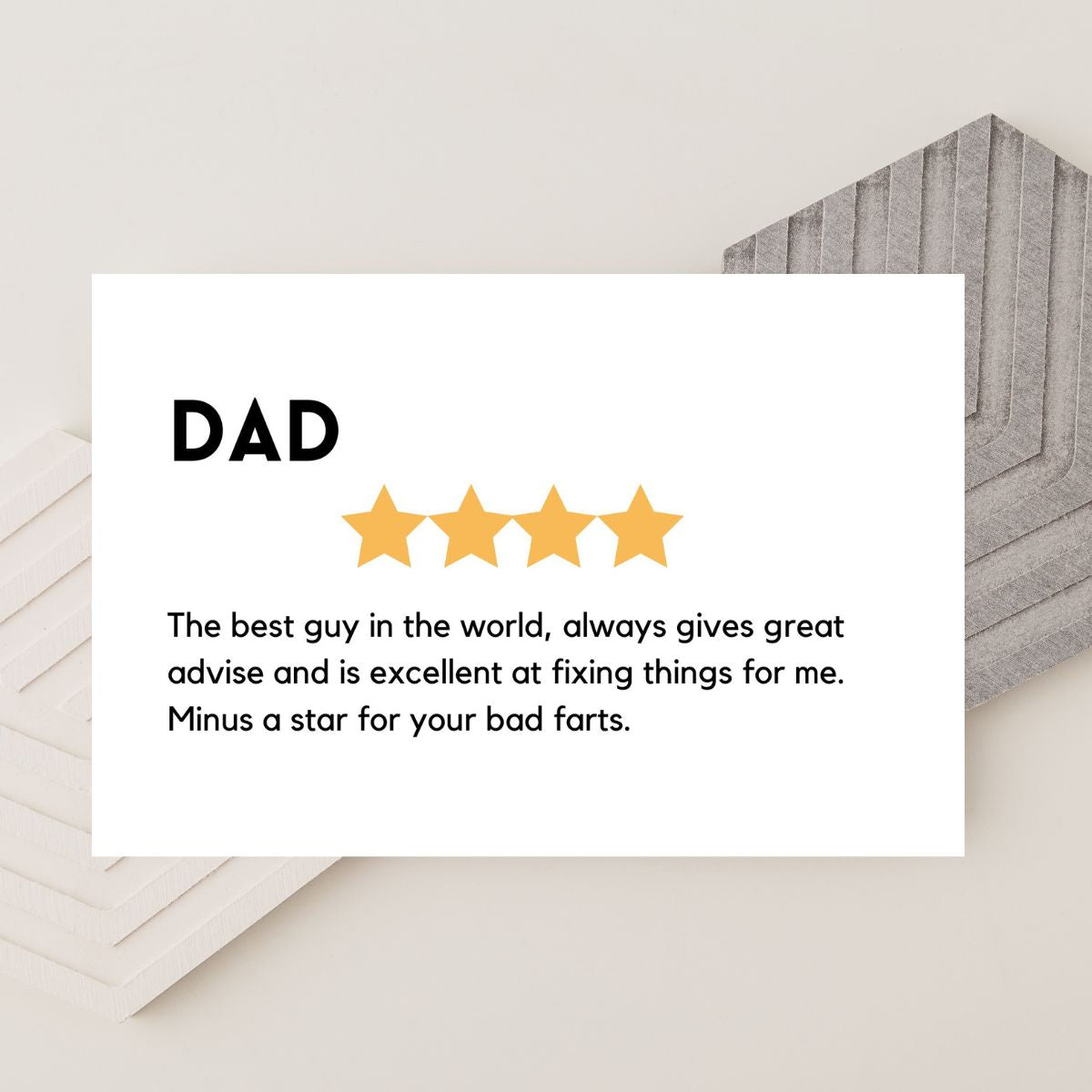 Dad Rating Father's Day Greeting Card