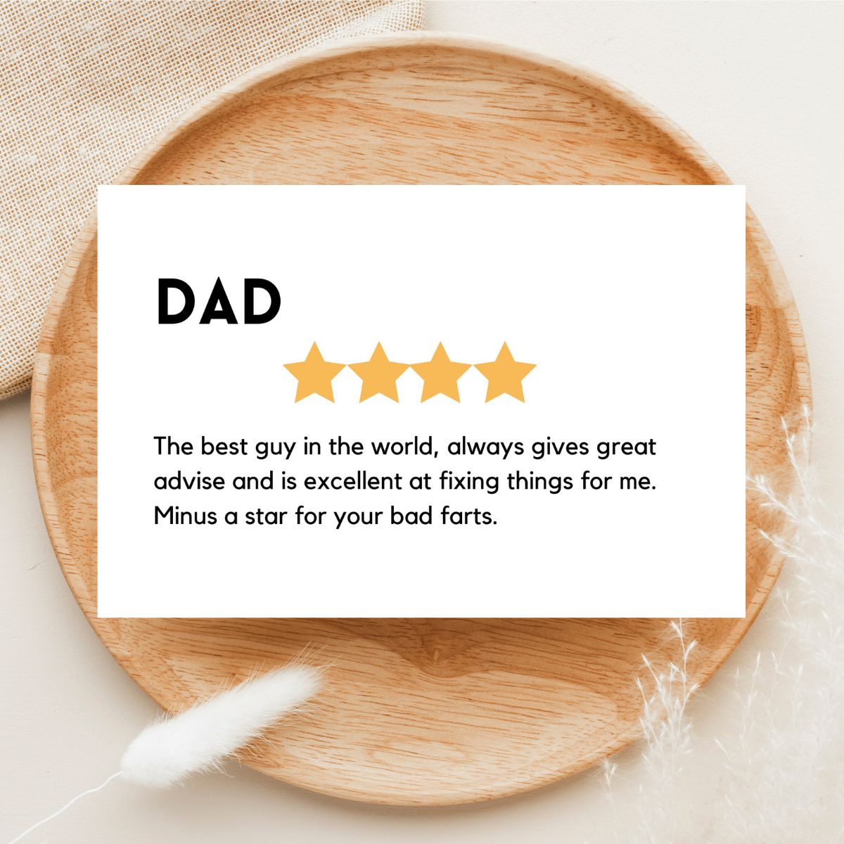 Dad Rating Father's Day Greeting Card