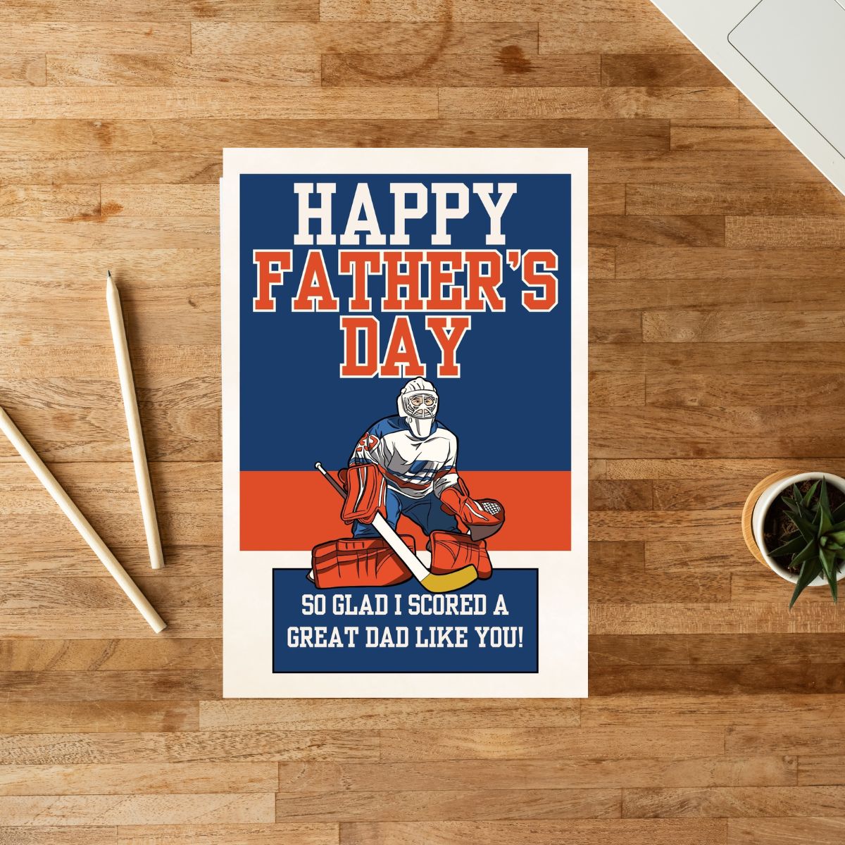 Hockey Father's Day Greeting Card