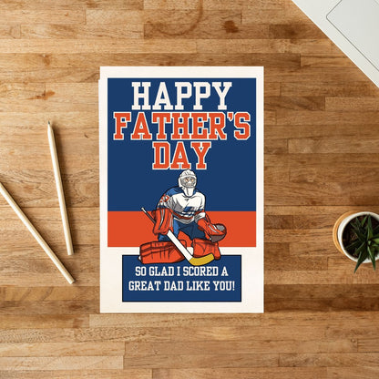 Hockey Father's Day Greeting Card