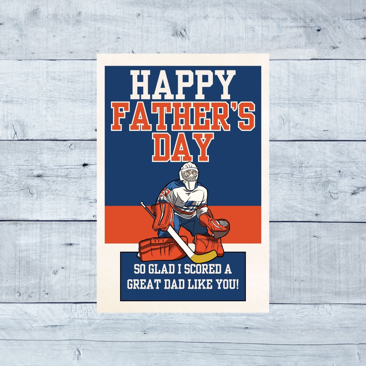 Hockey Father's Day Greeting Card