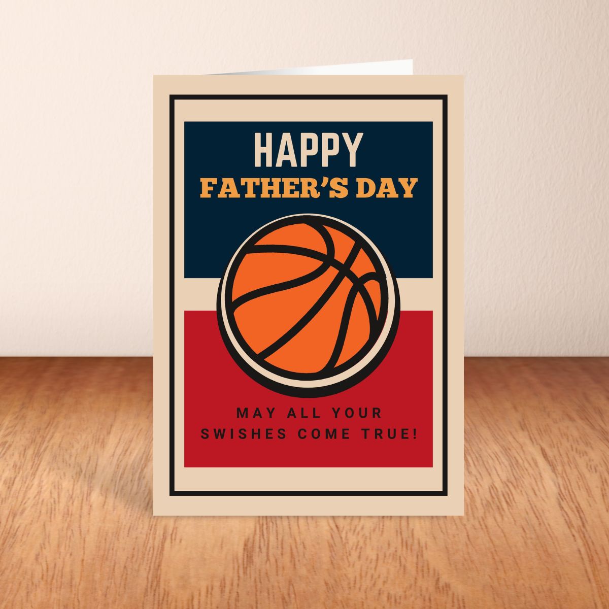 Retro Basketball Father's Day Greeting Card