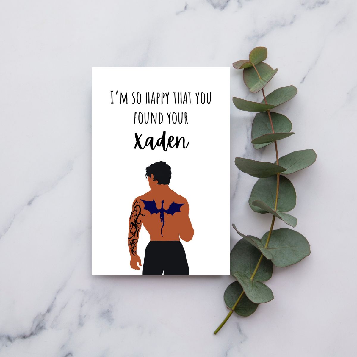 Xaden Riorson Greeting Card, Funny Bookish Wedding or Bridal Shower Card for Her, Book Lover Gift, Fourth Wing Inspired Personalized Card
