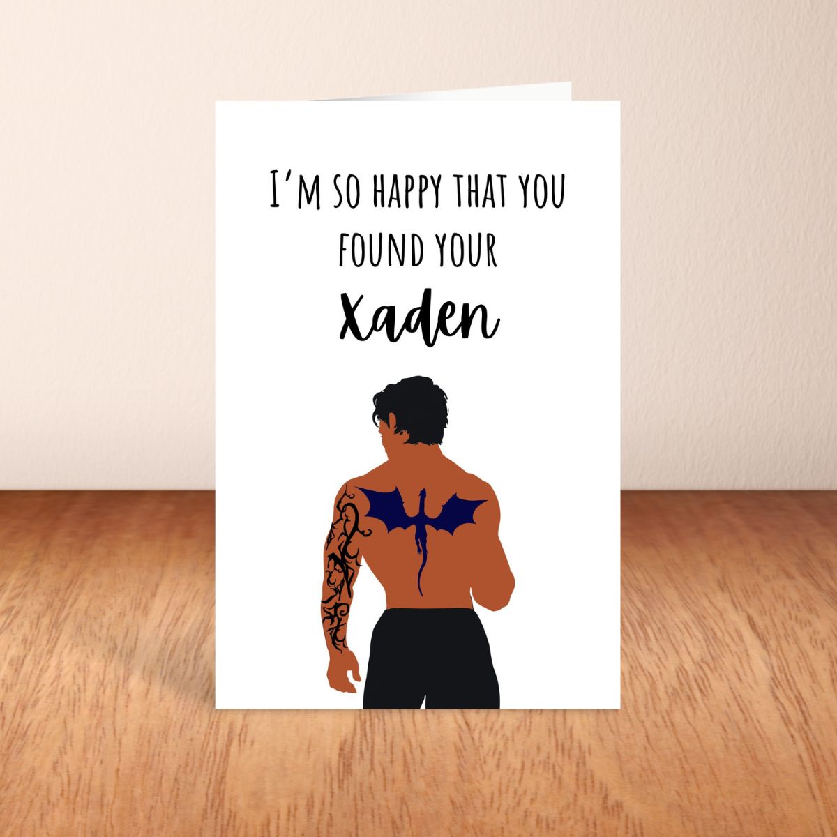 Xaden Riorson Greeting Card, Funny Bookish Wedding or Bridal Shower Card for Her, Book Lover Gift, Fourth Wing Inspired Personalized Card